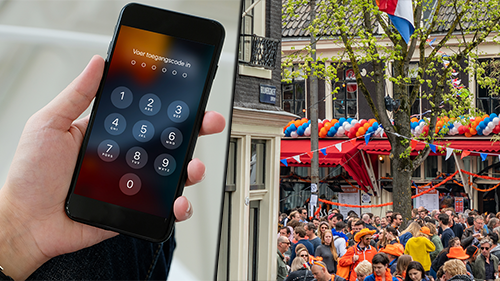 abn shouldering telefoon koningsdag