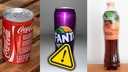 coca cola fanta fuze tea blik fles terugroepactie