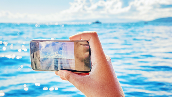 Mobieltje op vakantie
