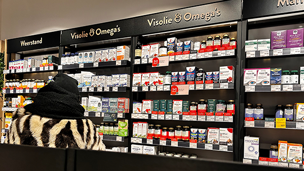 supplementen drogisterij schap